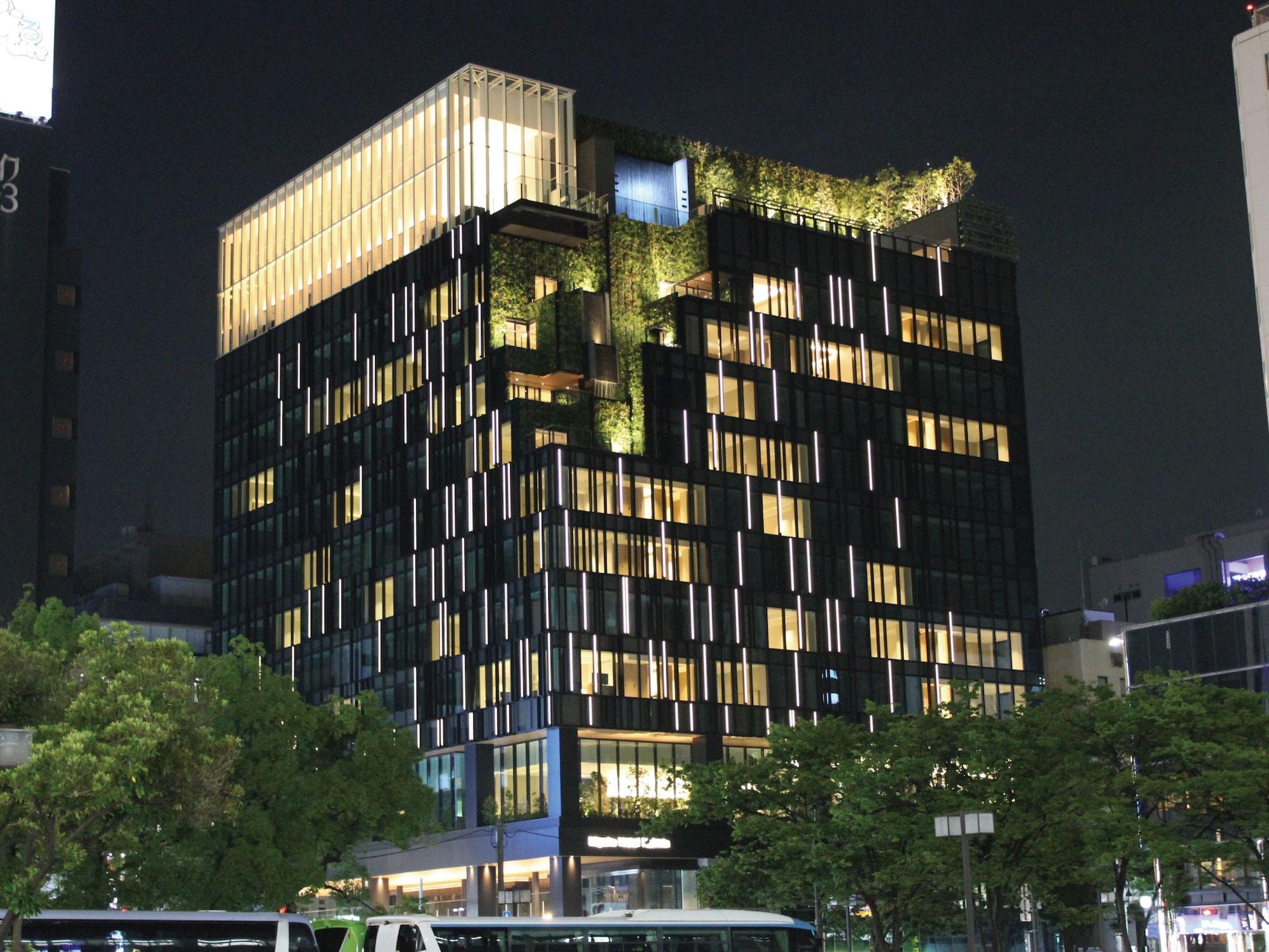 Miyako Hotel Hakata Fukuoka  Exteriér fotografie The hotel at night