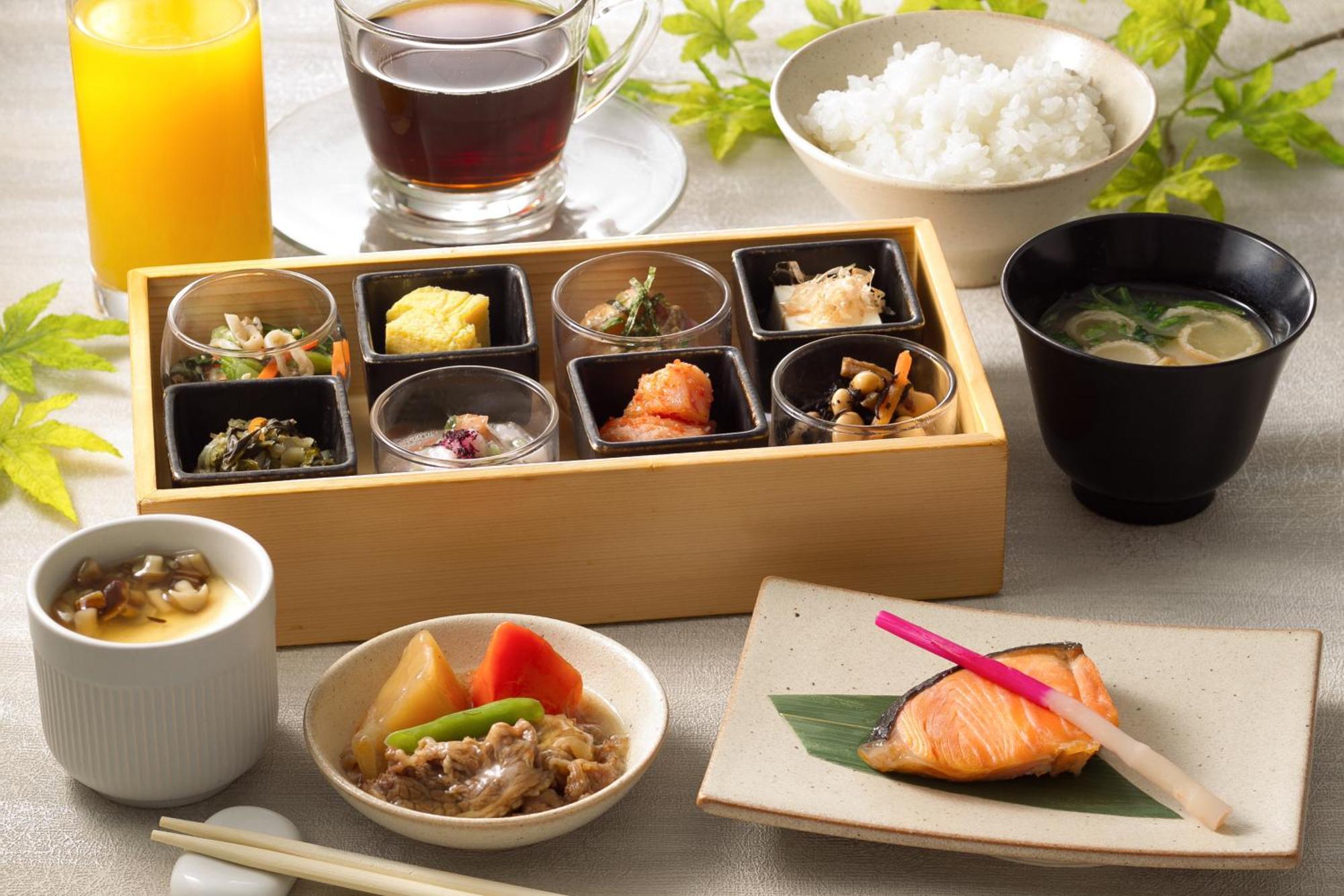 Miyako Hotel Hakata Fukuoka  Exteriér fotografie A Japanese breakfast